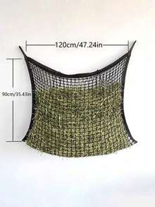 1pc Durable Slow-Feed Hay Net, Suitable For Horses And Goats - Easy To Fill, Large Opening Design - Black And White Color Scheme, Small Mesh Holes - Multicolor - View 9