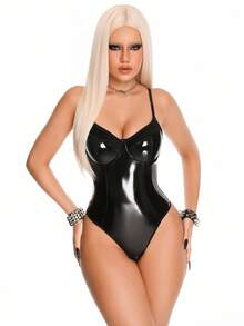 AltBold Mono de cuero PU cómodo para mujer - Negro - Ver 4