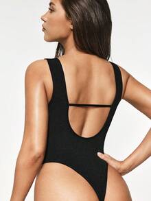 SHAPORA Women's Seamless Sexy Fashionable Jumpsuit, Suitable For All Seasons, Essential For Females - Black - View 2