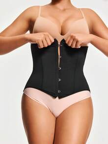 SHAPORA Cinturilla moldeadora con cierre ajustable, prenda moldeadora para el Body - Control de abdomen y cintura - Negro - Ver 4