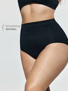 SHAPORA Bragas faja con textura de panal - Negro - Ver 2