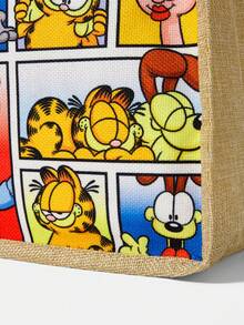 GARFIELD | SHEIN Handbag Lunch Bag, Women Casual Tote Bento Box Dinner Large Capacity Camping Student Picnic Food Beverage Bag With Cartoon Pattern, Perfect For Beach Vacation, Travel, Shopping, And Vacation Essentials - cat - View 6