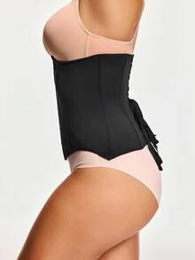 SHAPORA Cinturilla moldeadora con cierre ajustable, prenda moldeadora para el Body - Control de abdomen y cintura - Negro - Ver 3