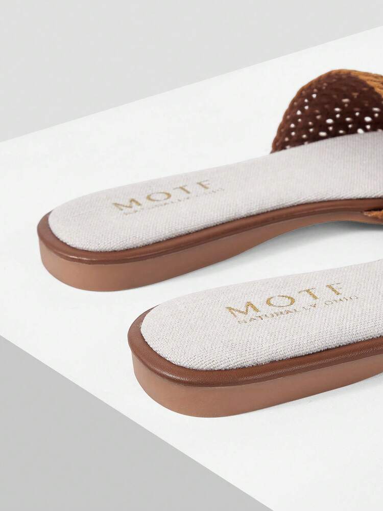 SUMMER NEW BROWN BEACH VACATION CASUAL WOMEN'S FLAT SANDALS
