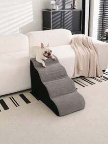 Pet Stairs, Dog Ladder Steps, Non-Slip Climb Stairs For Medium/Large/Small Dogs To Climb On Bed, Cat Bedside Climb Ladder - Grey - View 2