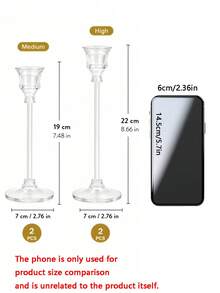3/6/9/12Pcs Acrylic Candlestick,Romantic Tabletop Decorations, Suitable For New Year's, Valentine's Day, Weddings, And Banquet Center Decorations, Home And Hotel Decorations, And Birthday Gifts. - one-size - View 6