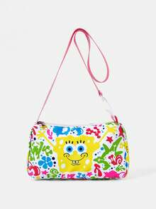 SpongeBob SquarePants | SHEIN A Single Armpit Bag Is Suitable For College Students, Shopping, Festival PT, And Dinner Parties. - Burgundy - View 2