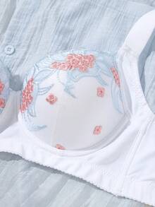 SHEIN 2件組刺繡女款內衣套裝 - 白色 - 查看 6