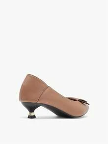 Alvarani Women's High-Heeled Shoes With Thin Heels And Pointed Toe, Versatile Professional Work Shoes, Ankle Height, Spring And Autumn New Style, Elegant, Women Pumps,Elegant,Kitten Heels - Khaki - View 4