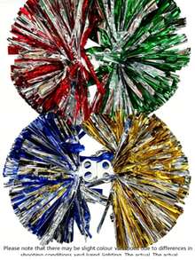 2pcs/1 Pair Cheerleading Pom Poms, Vibrant Colors, Thickened & Densified, With Rings, More Durable, Suitable For Cheerleading Competitions, Cheerleading Parties, Pom Pom Dance Parties And Other Occasions - Multicolor - View 8
