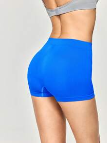 SHAPORA 2026 Hot Selling Women's Minimalist Solid Color Comfortable High Cost-Effective High Quality Seamless Safety Shorts, Single Pack - Blue - View 2