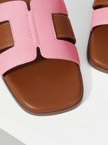MOTF PREMIUM WOMEN'S COMFORTABLE MINIMALIST CASUAL FLAT SANDALS FOR CHRISTMAS SPRING SHOES - Pink brown - View 9