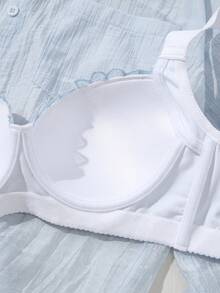 SHEIN 2件組刺繡女款內衣套裝 - 白色 - 查看 4