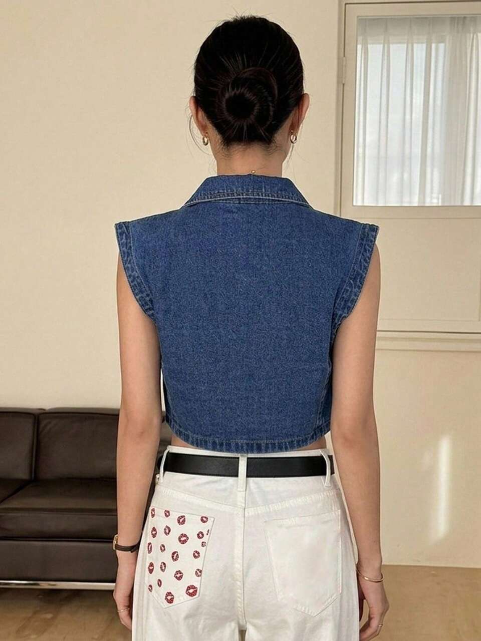 Women's Single-Breasted Casual Sexy Denim Shirt, Versatile For Daily Wear, Spring Summer Swimming Pastal