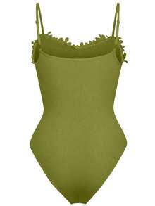 Rometta Plus Size Lace Camisole Camisole Rave Cocktail Olive Green Summer Sexy - Olive Green - View 2