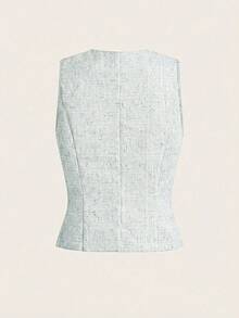 SHEIN Clasi 女士通勤办公风背心短裤套装 - 彩色 - 查看 7