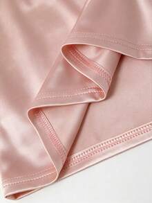 GlowEve Women's Solid Color Pleated Fashion Elegant Sexy Spaghetti Strap Short Dress Party Night Out Rose Gold Summer - Pink - View 6