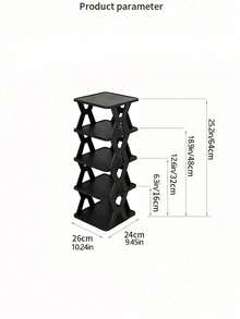 Space Saving 9-Layer Vertical Shoe Rack - Narrow Plastic Shoe Rack That Can Store 9 Pairs Of Shoes, Easy To Assemble, Ideal For Entrances, Wardrobes, Corridors, Bathrooms, And Dormitories - Sturdy , Stackable Design, Shoe Storage And Organizing Rack - Multicolor - View 14