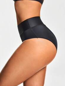 SHAPORA Plus Size Shaping High-Waisted Brief Shapewear Short Body Shaper Butt Lifter-Tummy Waist Control, Panty - Black - View 6