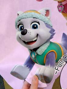 SHEIN | PAW Patrol 女嬰簡單休閒短袖上衣，經典可愛美麗卡通圖案印花，Skye、Everest、可愛小狗圖案印花 - 彩色 - 查看 5