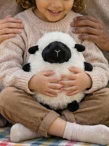 POKOJA LAND 1 Piece Round Tip Plush Sheep Doll, Cute Animal Stuffed Doll, Soothing Sleep Companion Doll And Birthday Gift Pillow - Multicolor - View 4