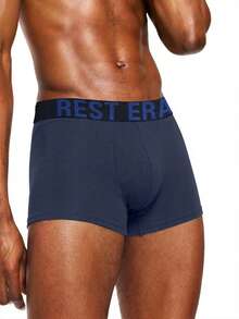 Rest Era 7pcs/Pack Men's Letter Printed Boxer Briefs - Multicolor - View 3