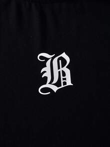 Teen Boys Street Style Casual Fashion Comfortable Short Sleeve T-Shirt And Shorts Set - Black - View 8
