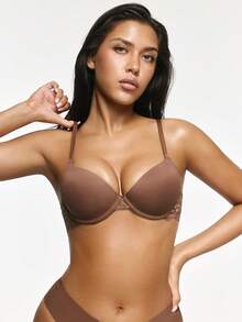 SHAPORA 5pcs/Set Women's Solid Color Contrast Lace Bras - Multicolor - View 8