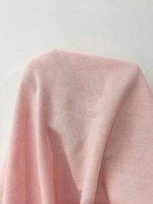Franclia Plus Size Women's Solid Color Single-Breasted Casual Versatile Daily Outing Shirt Fall - Pink - View 5