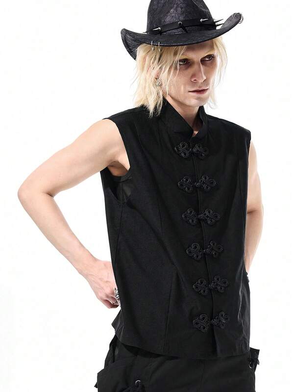 ROMWE MEN Street Life Men's New Chinese Style Vest