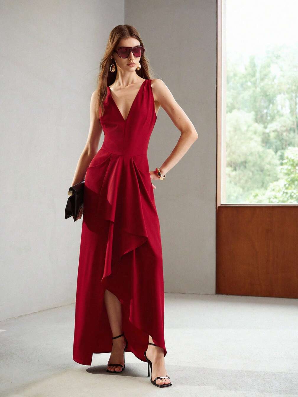 wine red elegant dress Shiny Off the Shoulder Burgundy Long Prom Dresses, Off Shoulder Wine Red Formal Evening Dresses, US 14 / Burgundy as Pics / With Rush+$19.99