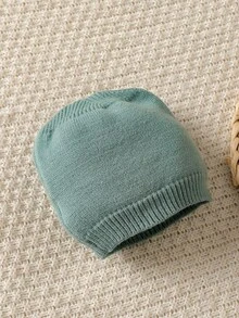 SHEIN 嬰兒(男嬰)吊帶毛衣連身褲 淺藍色針織爬行連身衣 適合新生兒 - 墨綠色 - 查看 7