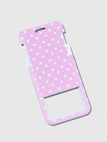 ROMWE Kawaii 1 Tempat Kartu Geser Polkadot Lucu, Tempat Penyimpanan Kartu Identitas dan Kartu Bank, Alat Bantu Penyimpanan - Merah Muda Putih - View 5