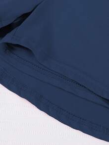 Teen Girl Fall Solid Color Versatile Fashion Skort , Tennis Running Preppy Style Autumn , Holiday - Blue - View 7