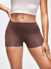SHAPORA 3件套女士纯色松紧腰休闲防走光短裤套装 - 彩色 - 查看 5