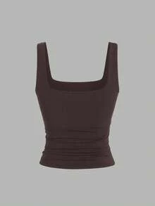 Sweetra Atasan Wanita Polos Berlipit Potongan Slim Fit Serbaguna untuk Pemakaian Sehari-hari, 3 Potong - MultiWarna - View 5