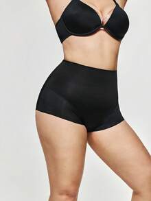 SHAPORA Women Seamless Plus Size High Waist Butt Lifter Tummy Control Shapewear, 1pc/Pack - Black - View 7