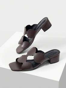 MOTF SANDALIA DE TACÓN ALTO PARA MUJER, SIMPLE Y GENEROSA, MODERNA Y VERSÁTIL, CASUAL PARA EL TRABAJO Y EL DESPLAZAMIENTO - Café integral - Ver 8