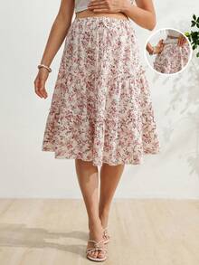 SHEIN 孕婦度假休閒碎花裙 - 彩色 - 查看 1