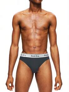 Rest Era 5 piezas/paquete Calzoncillos tipo bóxer con estampado de letras para hombre - Multicolor - Ver 4