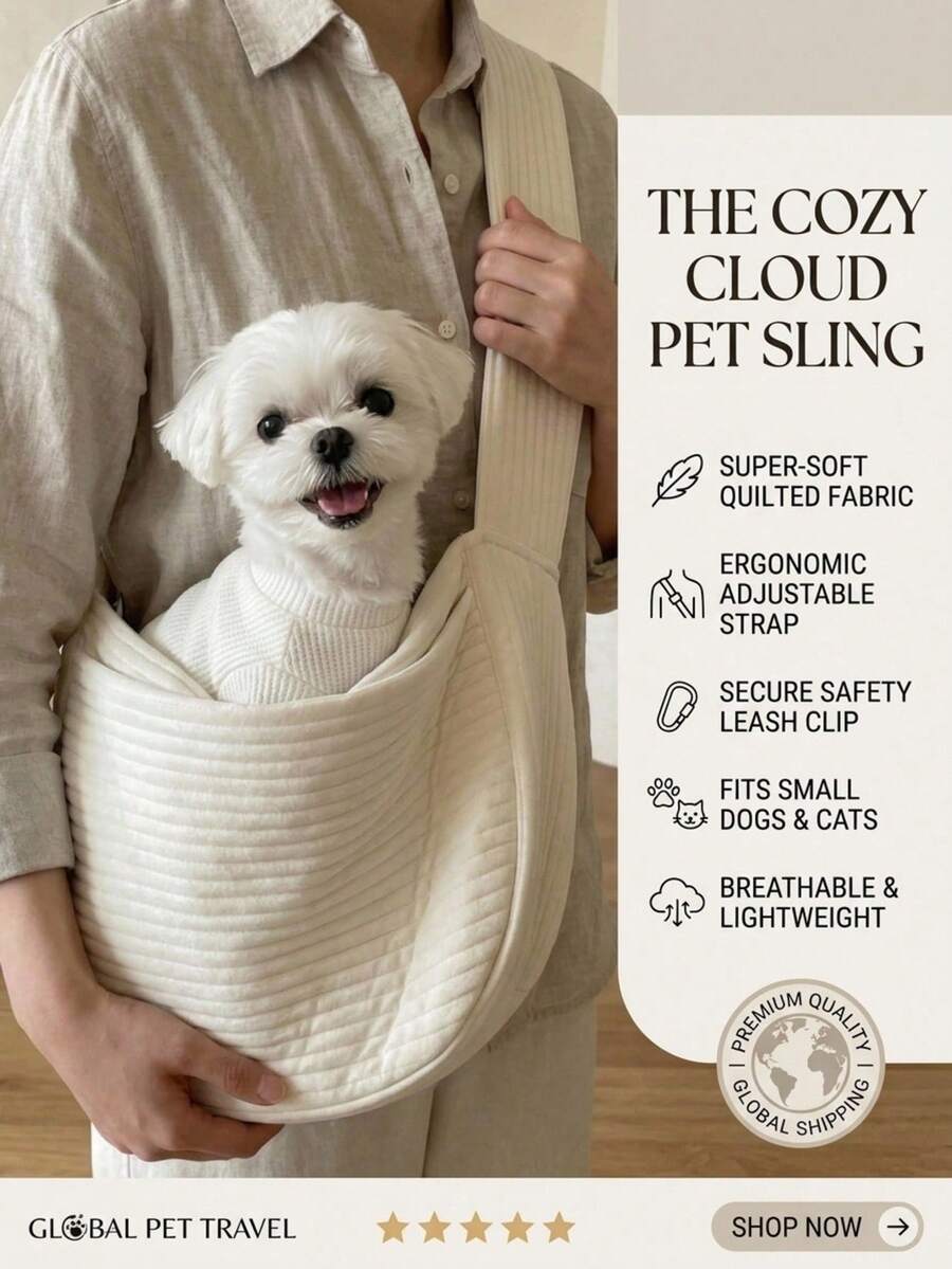 PETSIN 1個大號帆布寵物肩背手提包,便攜式手提寵物包,適合小型犬、泰迪熊、貓咪,旅行必備。寵物貓手提包,便攜式帆布托特包,適合貓咪、小型犬、泰迪熊,方便的肩背與斜背包 - 彩色 - 查看 1