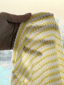 SHEIN Tank Top & Cami Rajut Jacquard Bergaris Kerah Bulat untuk Anak Perempuan Remaja - Kuning - View 6