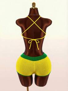 Bumpella Nuevos shorts de punto mini de la Copa del Mundo de Brasil - Amarillo - Ver 6