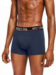 5pcs/Pack Men's Colorful Mesh Letter "REST ERA" Boxer Briefs - Multicolor - View 6