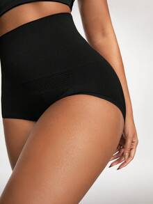 SHAPORA Pantalones Moldeadores De Mujer De Color Sólido - Negro - Ver 5