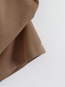 GlowEve CURVE 春夏秋棕色條紋刺繡通勤休閒大尺碼兩件組 - 棕色 - 查看 6