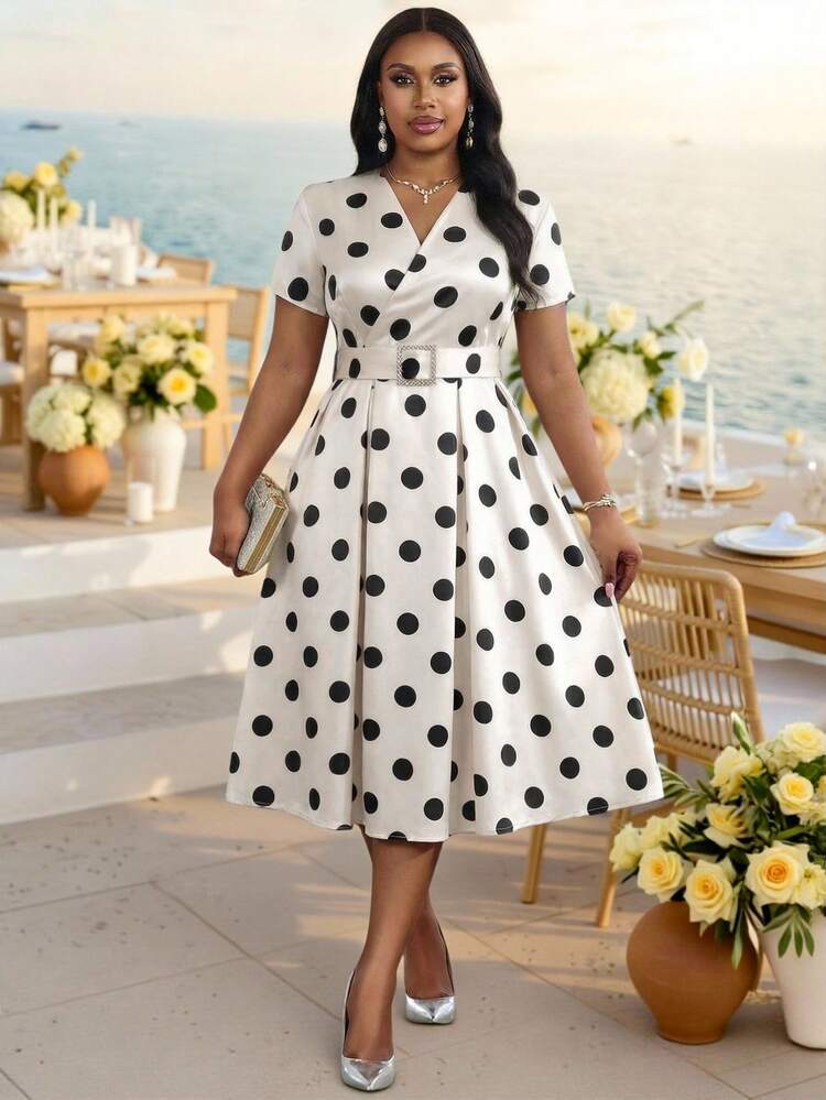 Paris Spotty Dress For Wedding Guest Vipsport Gr Black And White Polka Dot Dress Wedding Guest