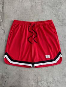AXEPEAK Men's Drawstring Waist Colorblock Casual Versatile Daily Travel Shorts 2pcs/Set - Multicolor - View 8