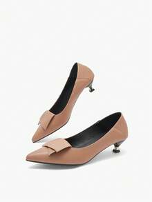 Alvarani Women's High-Heeled Shoes With Thin Heels And Pointed Toe, Versatile Professional Work Shoes, Ankle Height, Spring And Autumn New Style, Elegant, Women Pumps,Elegant,Kitten Heels - Khaki - View 7