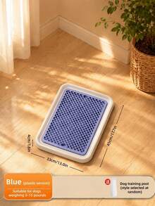 狗狗如厕训练垫，带可拆卸网罩的塑料狗狗如厕托盘，带护栏的可重复使用塑料狗狗如厕托盘，可重复使用……狗狗厕所 - 彩色 - 查看 5